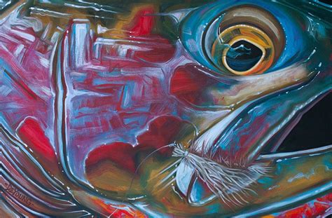 fish artist|Abstract Fish Face Series .